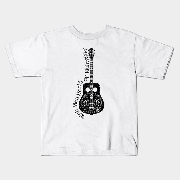 Resonator Guitar - Rich Men North Of Richmond Kids T-Shirt by EverGreene